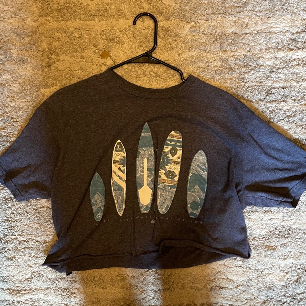 Blue cropped surfer shirt